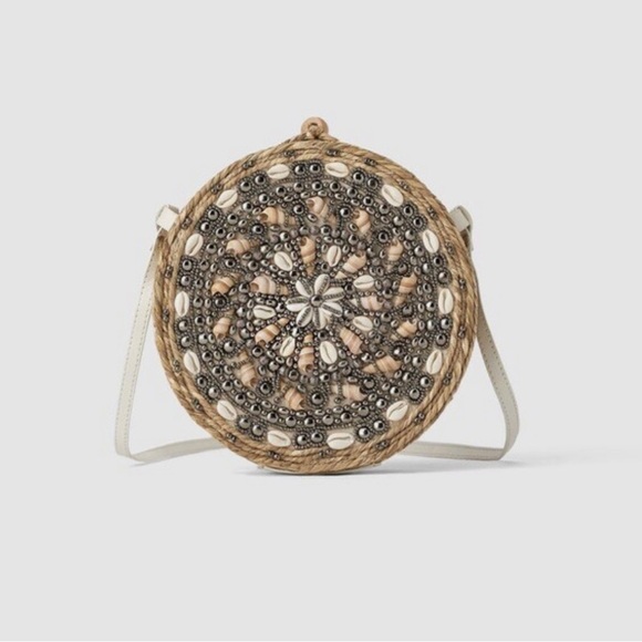Zara Beaded Seashell Bag- NWOT - Picture 1 of 3